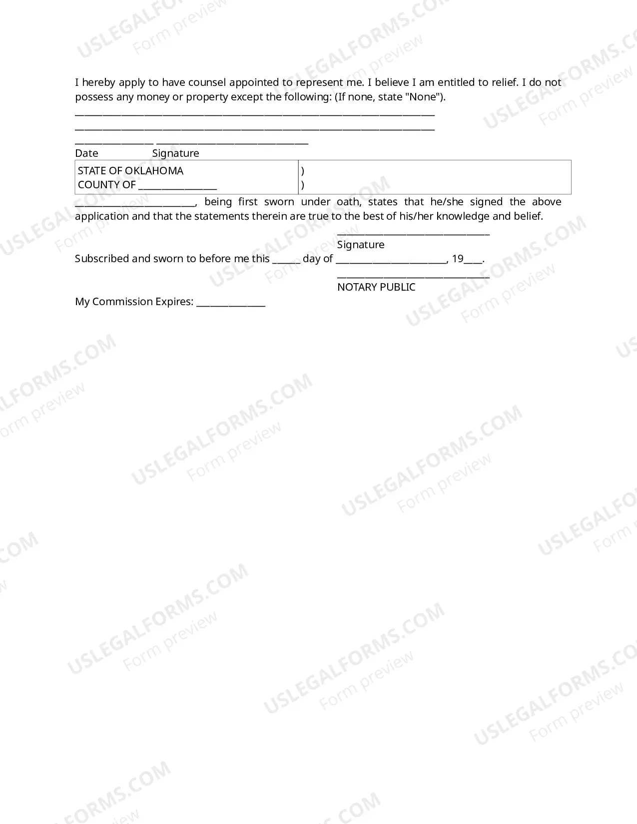 Preview Application for Post Conviction Relief