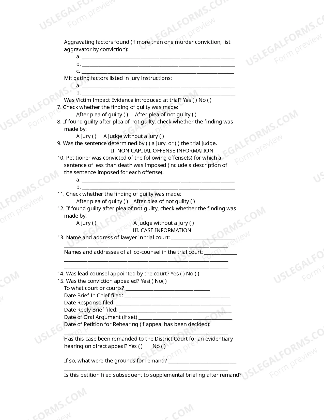 Preview Application for Post-Conviction Relief--Death Penalty