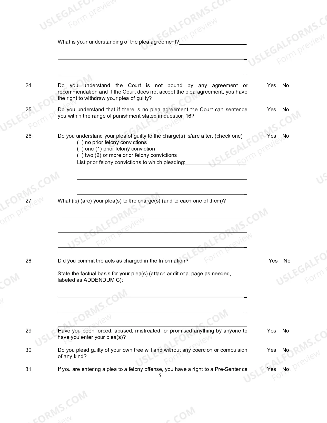 Preview Mandatory Forms to be Utilized in Criminal Cases in the State of Oklahoma