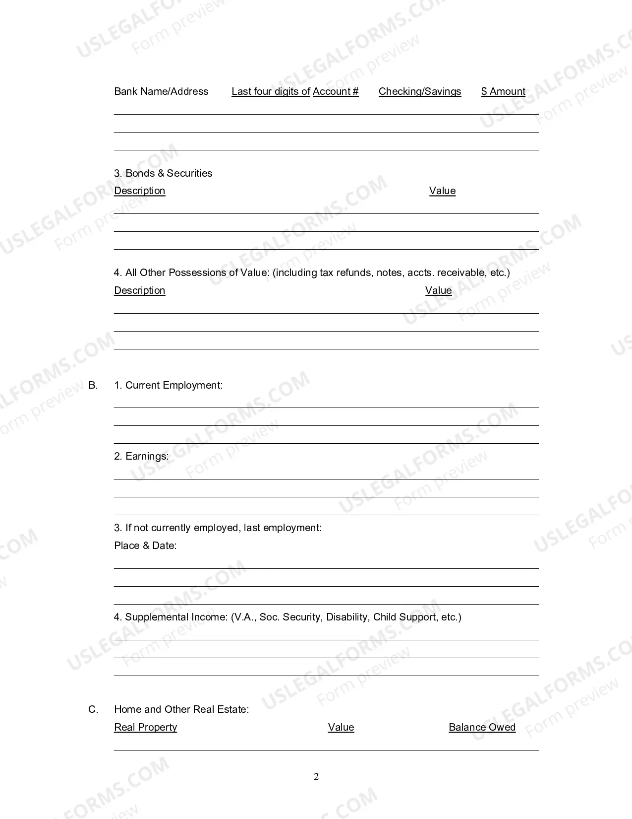 Preview Pauper's Affidavit