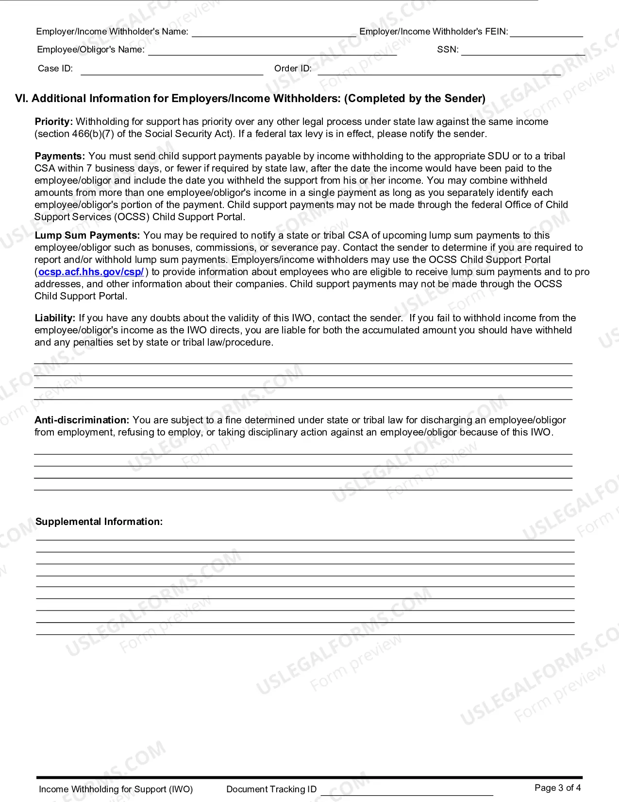 Preview Income Withholding For Support