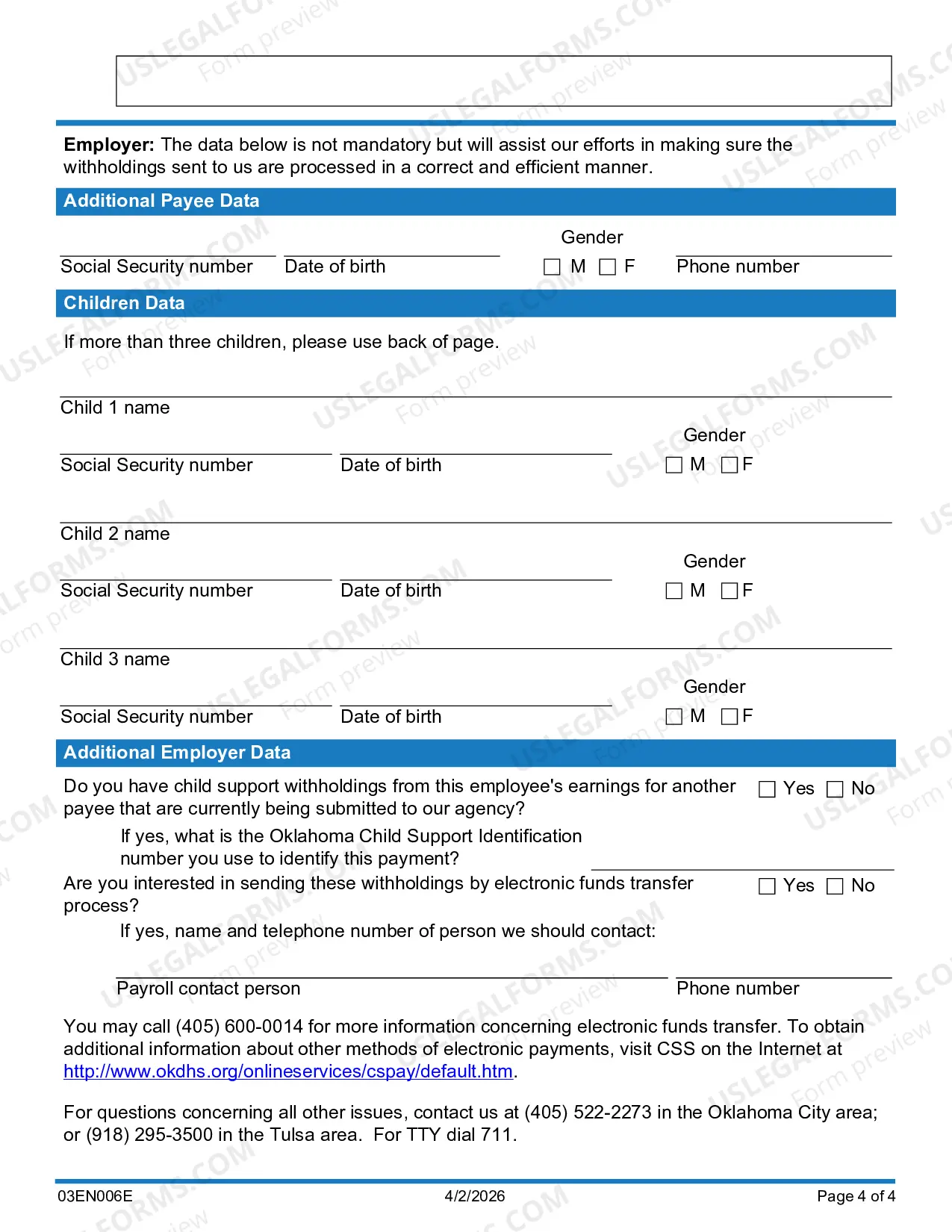 Preview Initial Notice To Employers Re Child Support Payments