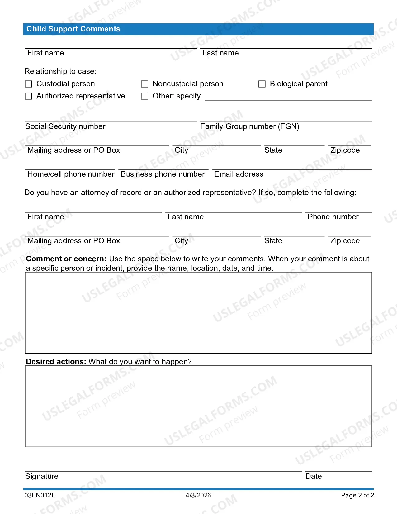 Preview Child Support Services