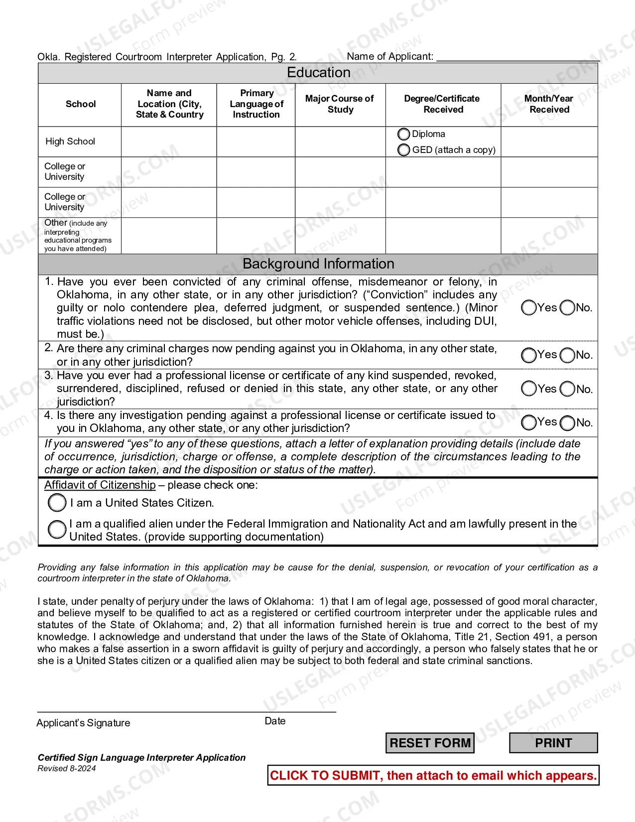 Preview Certified Sign Language Interpreter Application