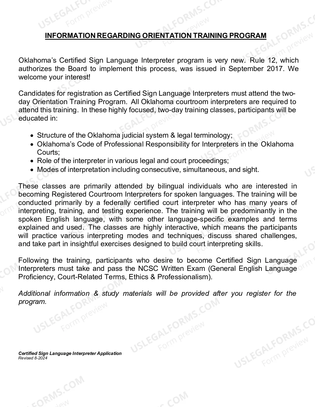 Preview Certified Sign Language Interpreter Application