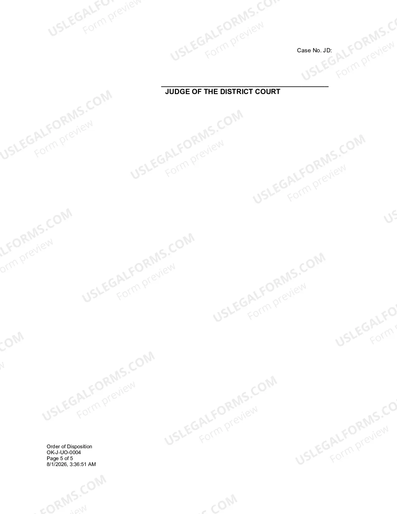 Preview Order of Disposition Committee Notes
