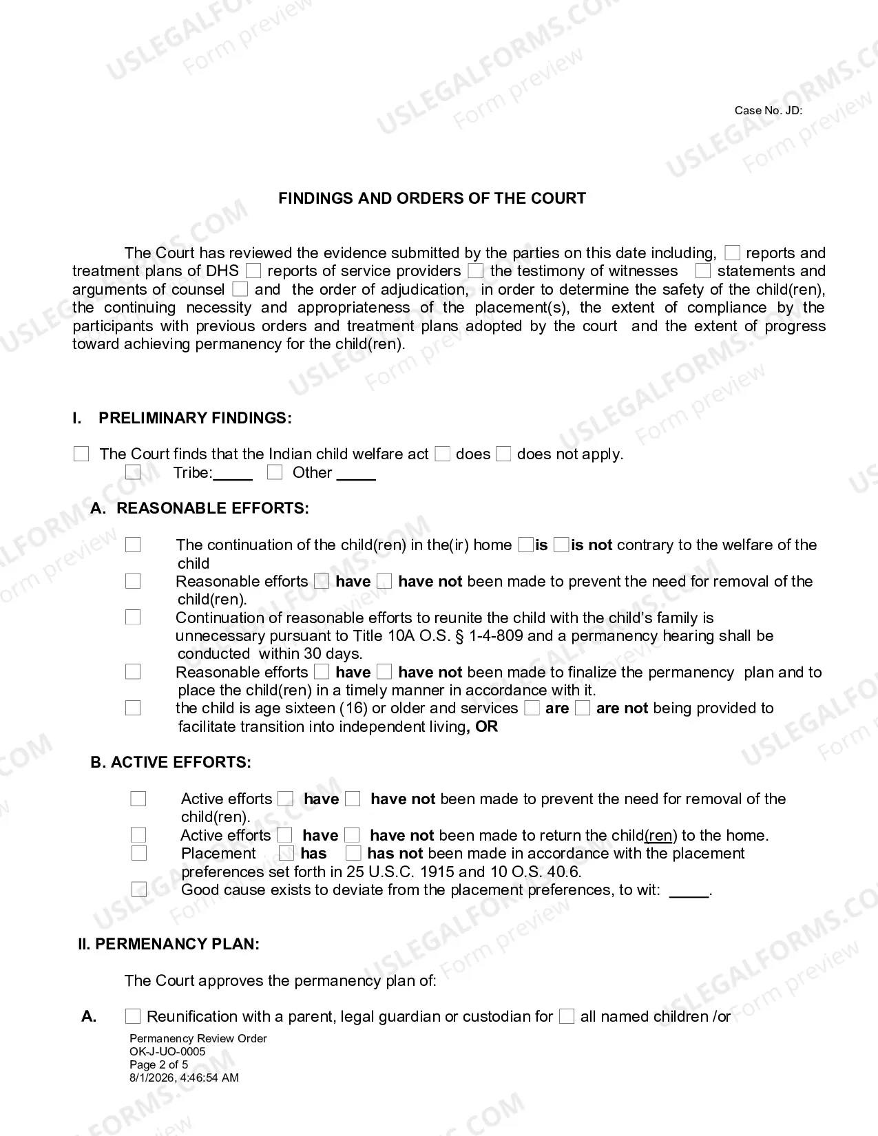 Preview Permanency-Review Order Committee Notes