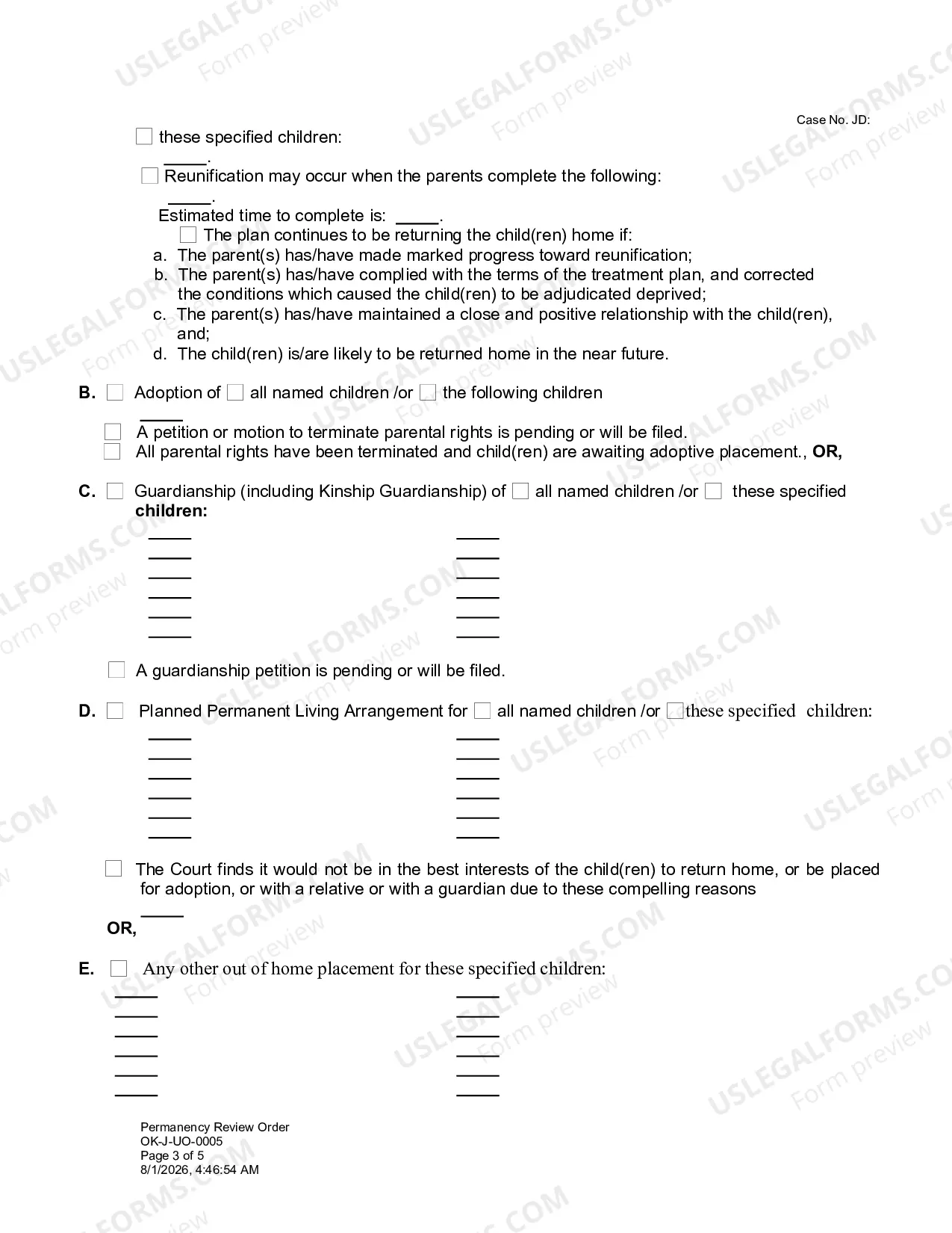 Preview Permanency-Review Order Committee Notes