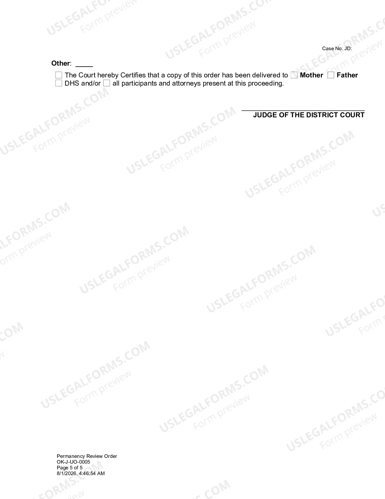 Preview Permanency-Review Order Committee Notes