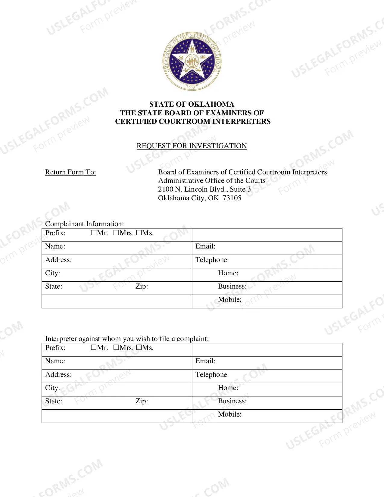 Preview Request for Investigation