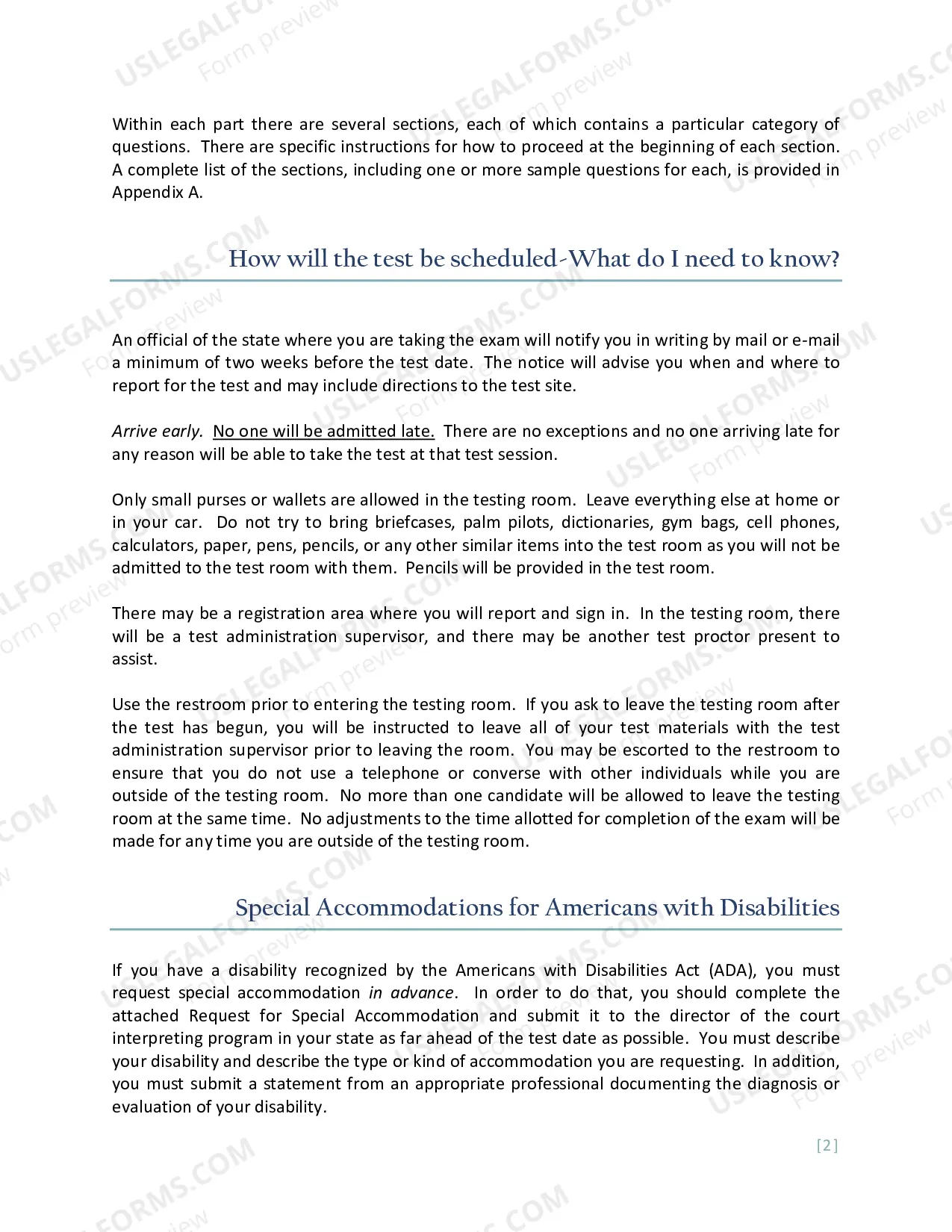 Preview Written Exam Overview