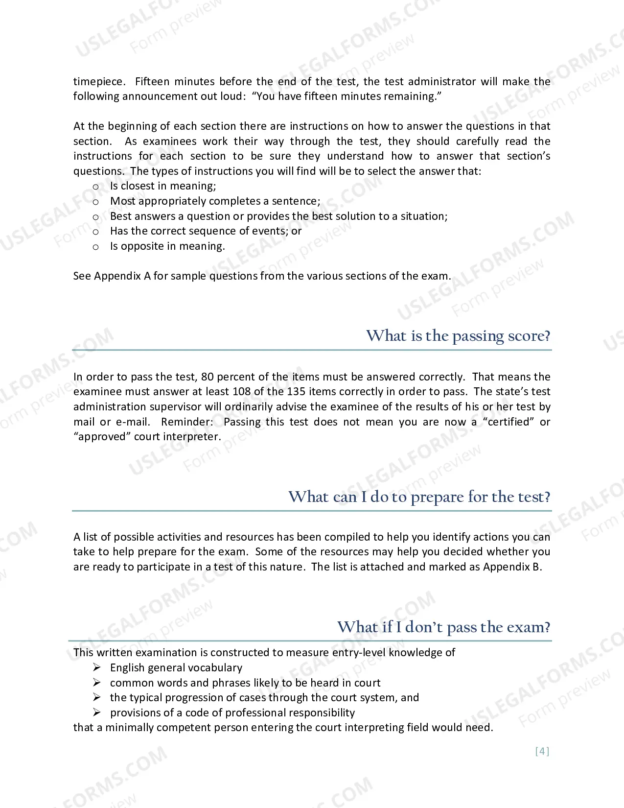 Preview Written Exam Overview