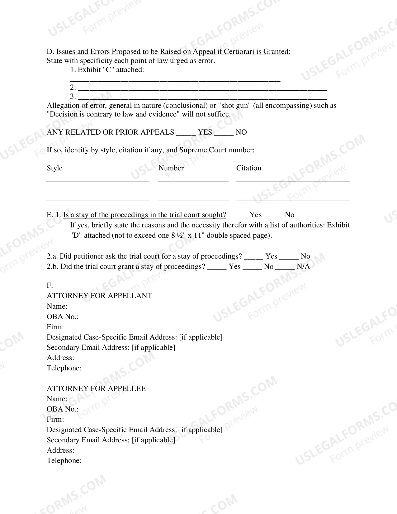 Preview Petition for Certiorari to Review Certified Interlocutory Order.