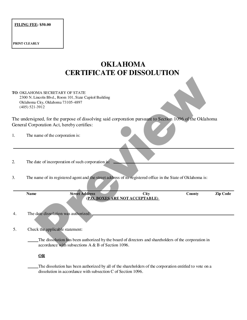 Certificate Of Dissolution For Llc US Legal Forms