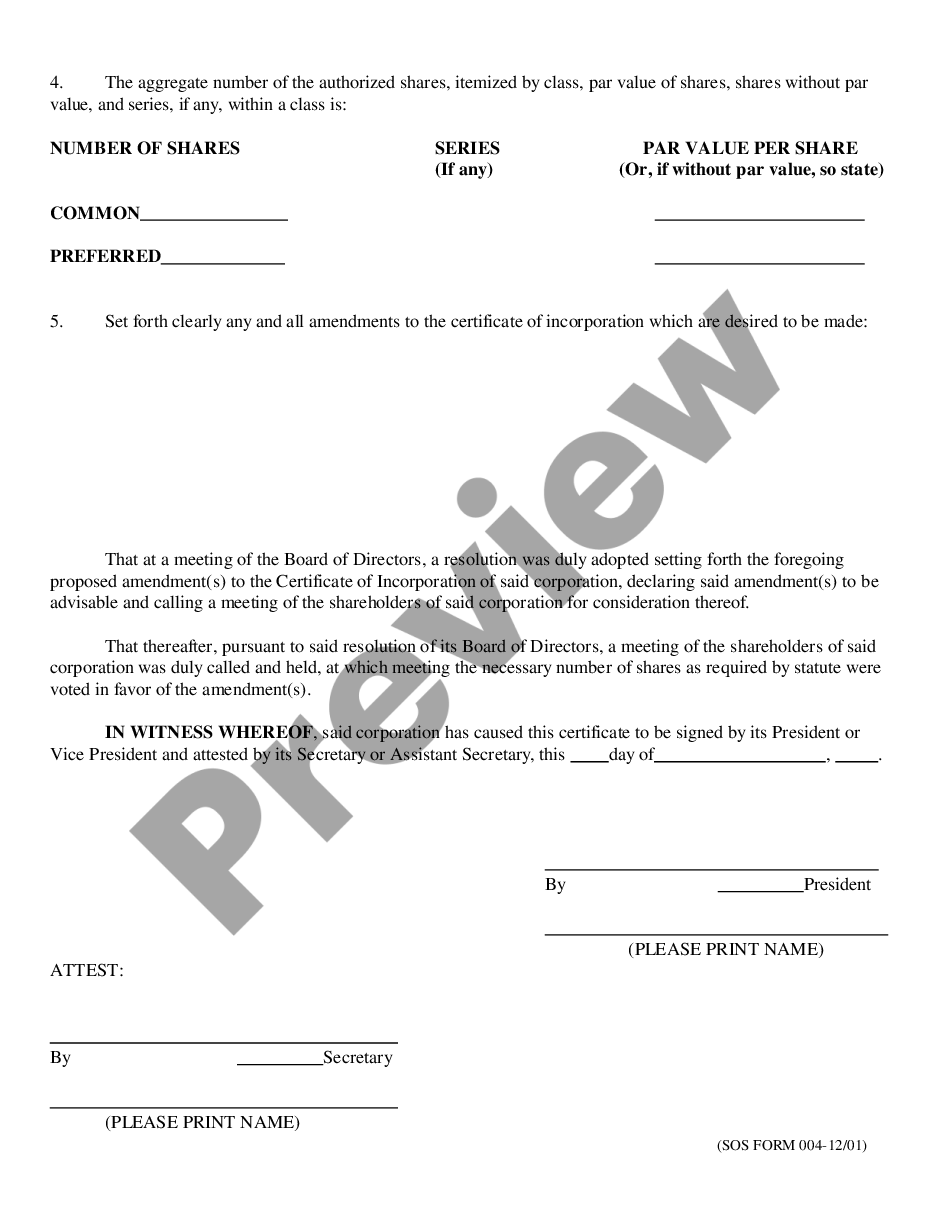 Oklahoma City Oklahoma Amended Certificate of Incorporation After