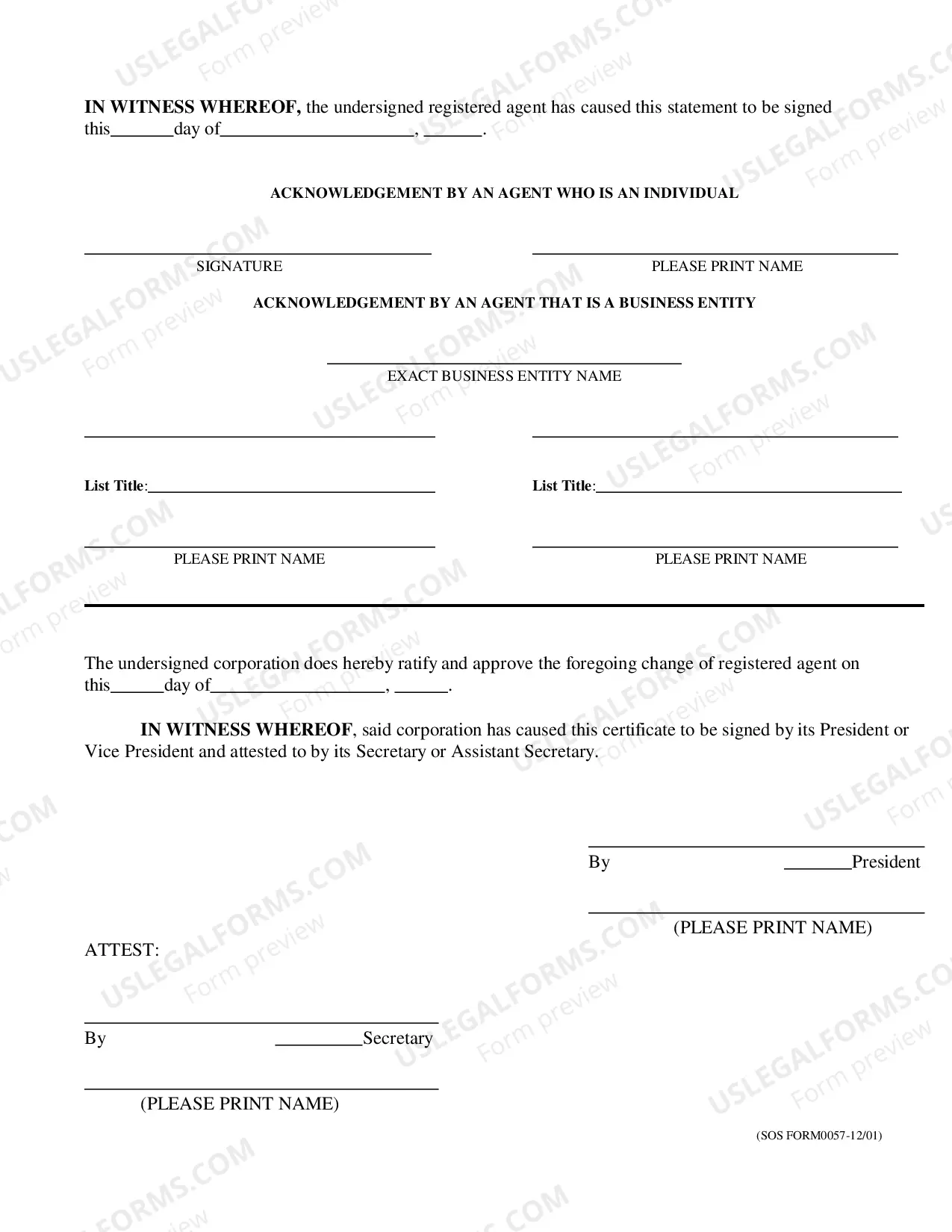 Preview Resignation of Registered Agent Coupled With Appointment of Success - Oklahoma Corporation