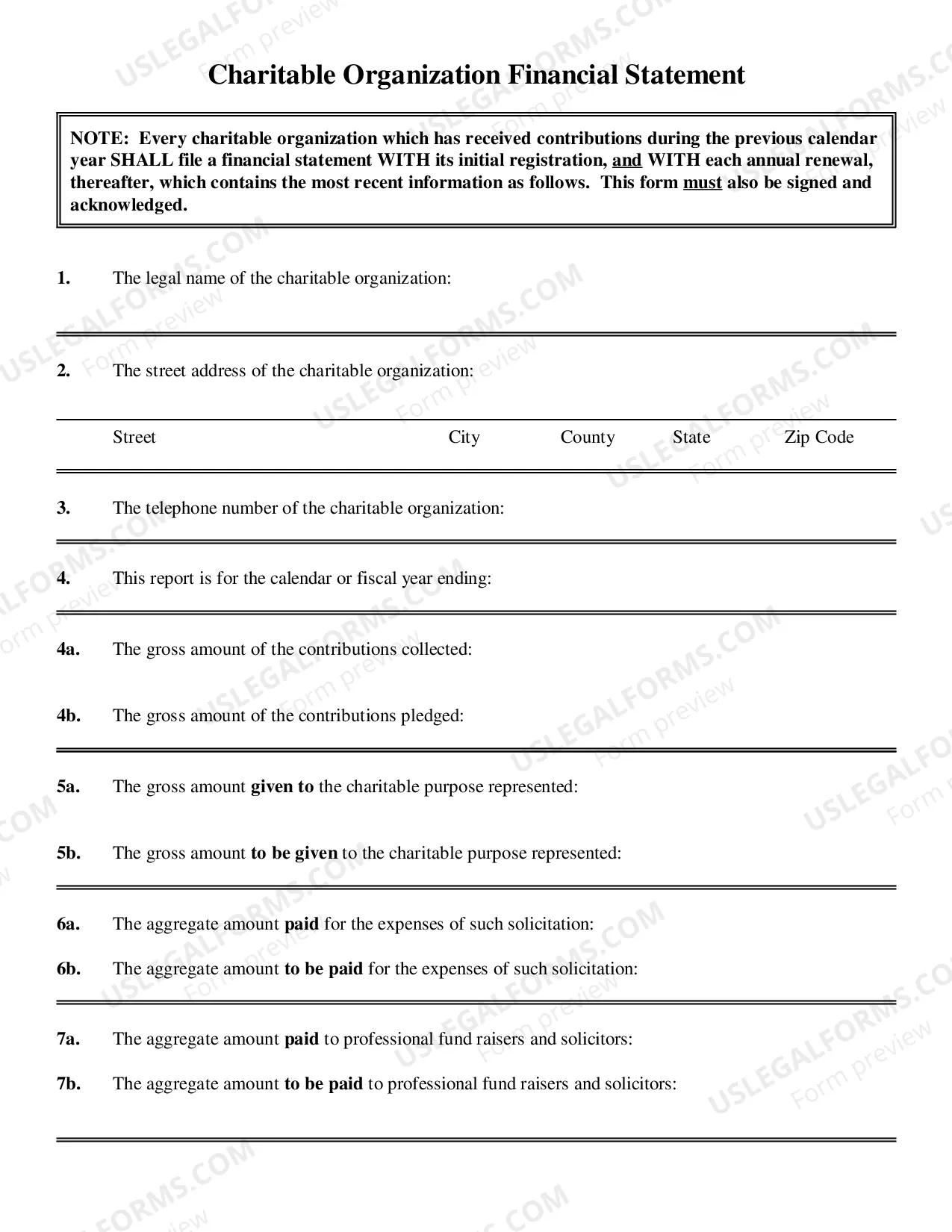 Preview Charitable Organization Registration in Oklahoma Information and Instructions