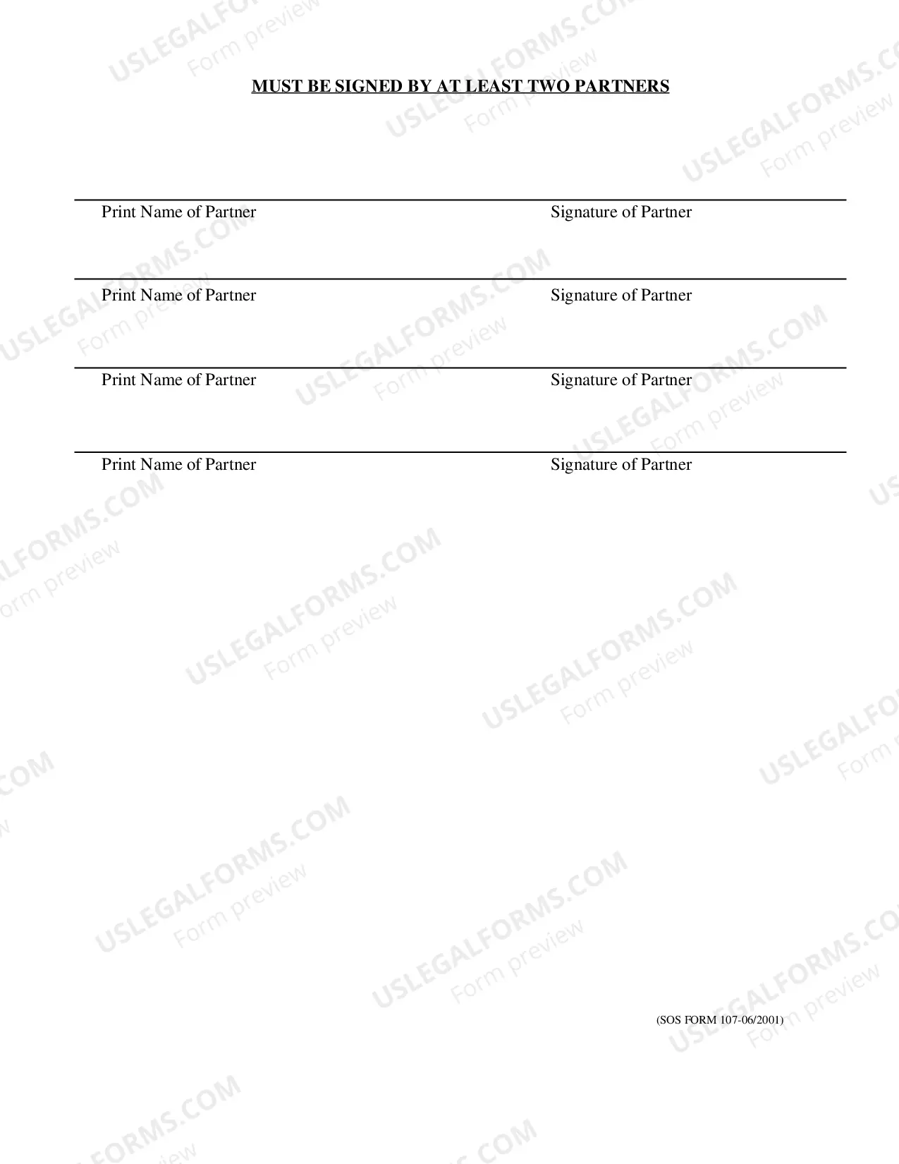 Preview Partnership Fictitious Name