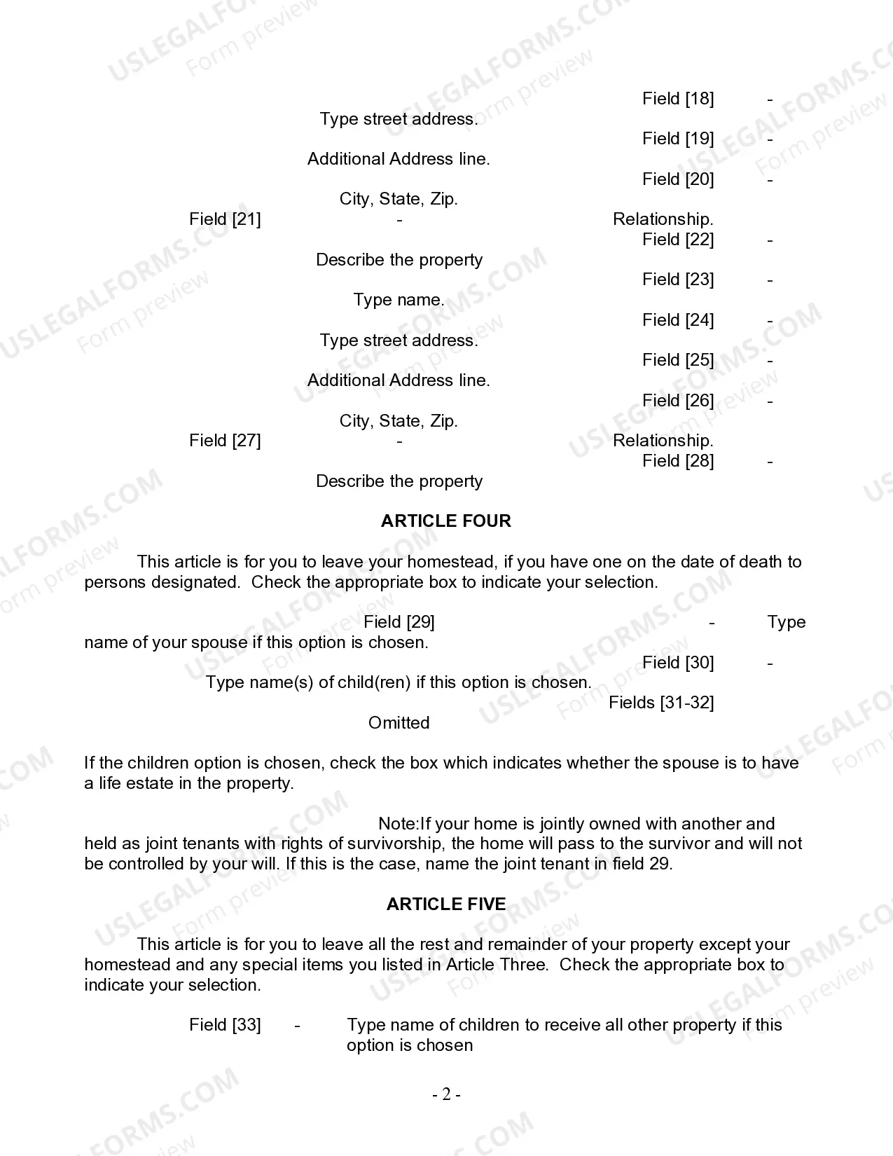 Preview Last Will and Testament for Married person with Minor Children from Prior Marriage