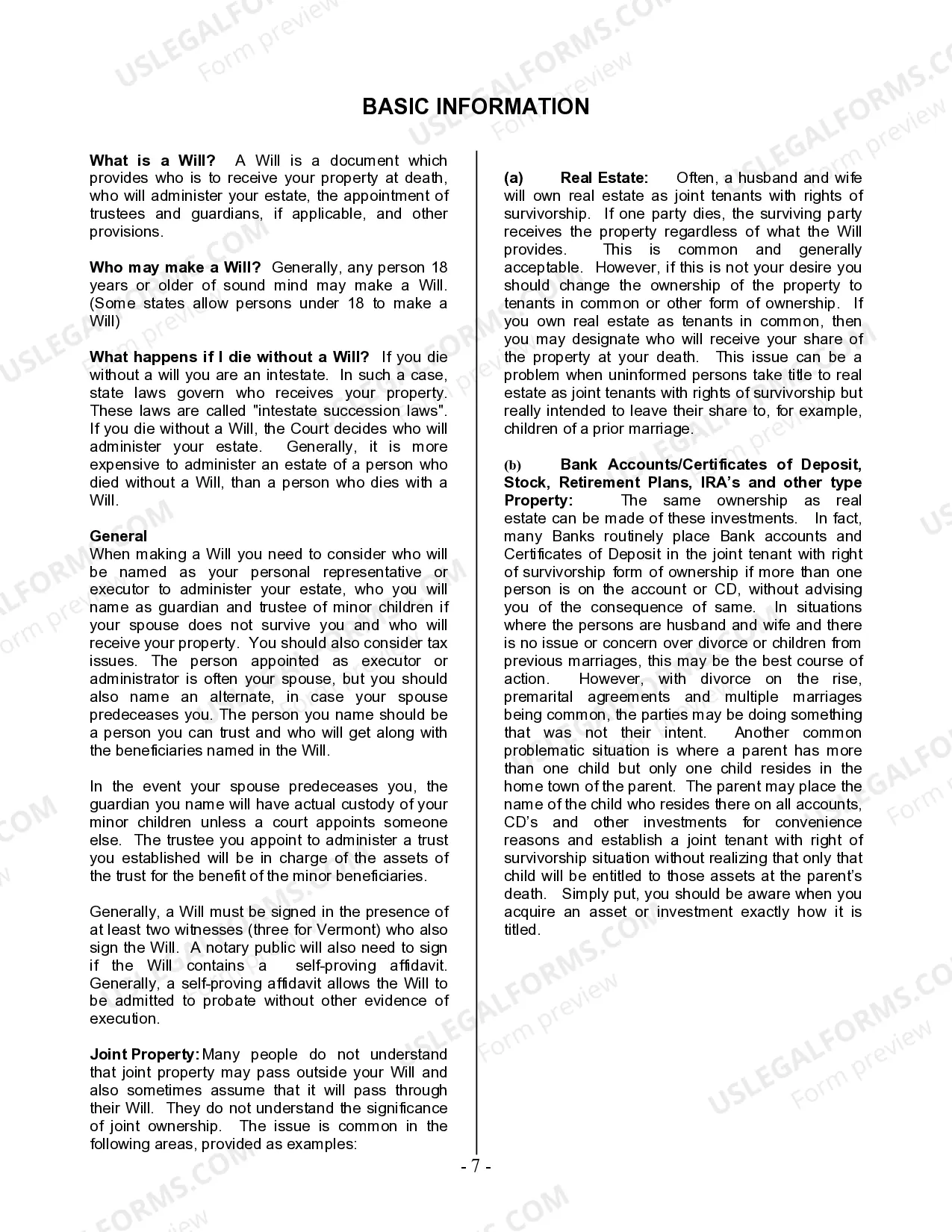 Preview Last Will and Testament for Married person with Minor Children from Prior Marriage