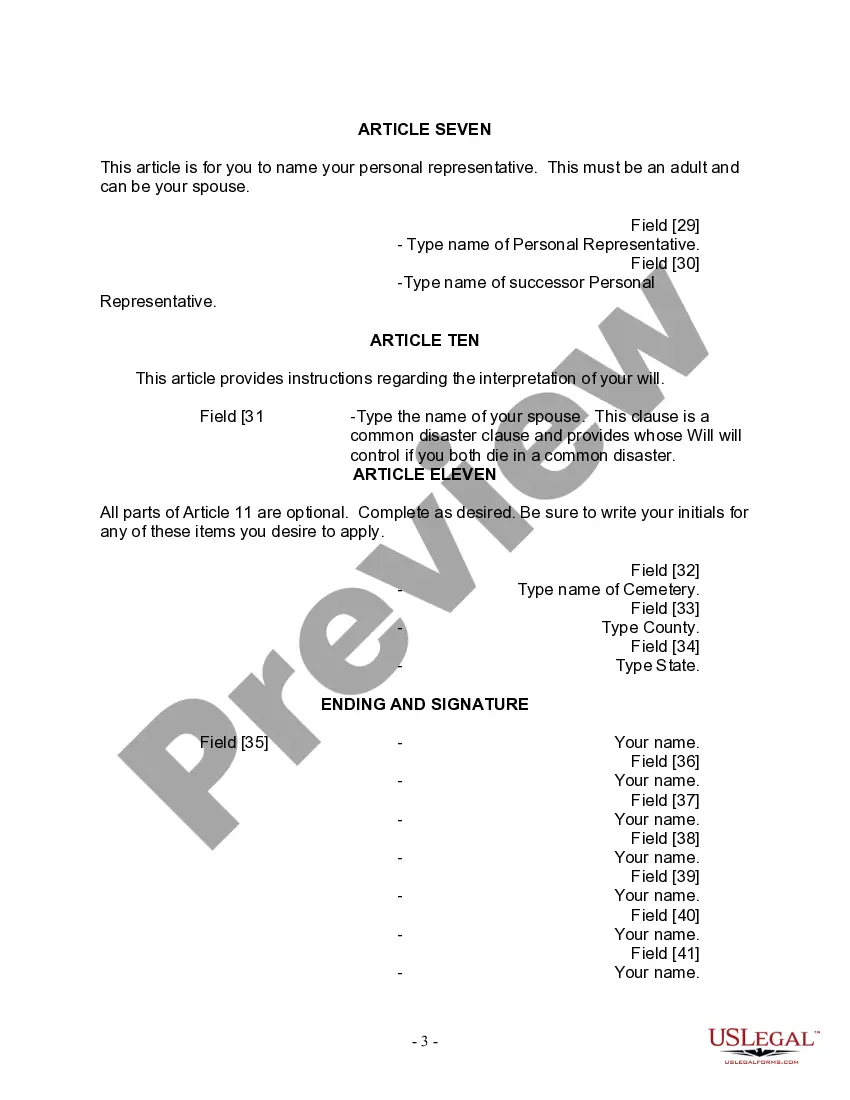 Preview Mutual Wills package with Last Wills and Testaments for Married Couple with No Children