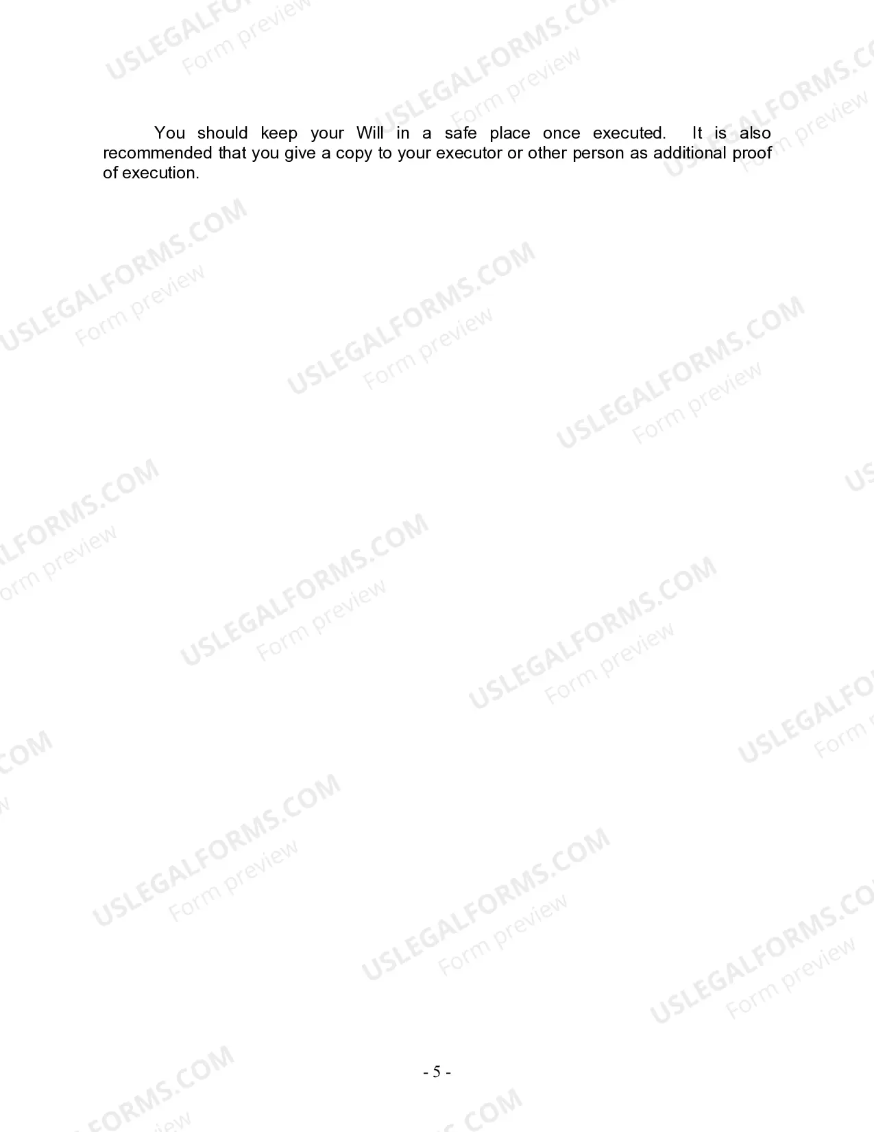 Preview Last Will and Testament for Married Person with Adult and Minor Children