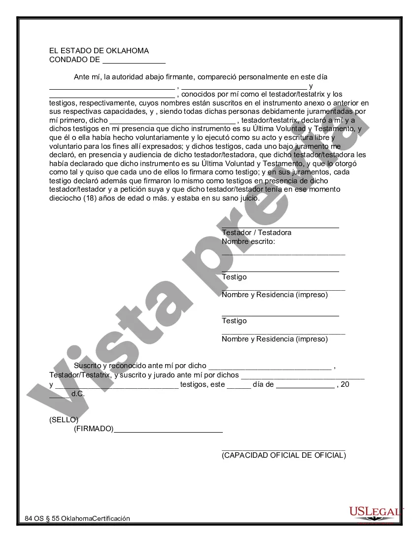 Preview Último testamento legal y formulario de testamento con todos los bienes en fideicomiso llamado testamento invertido