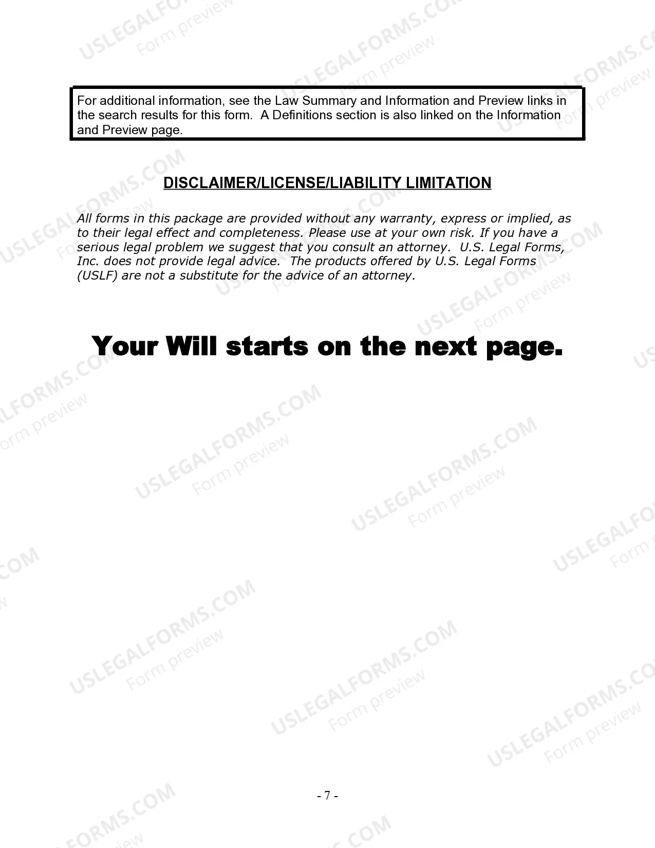 Preview Last Will and Testament for other Persons