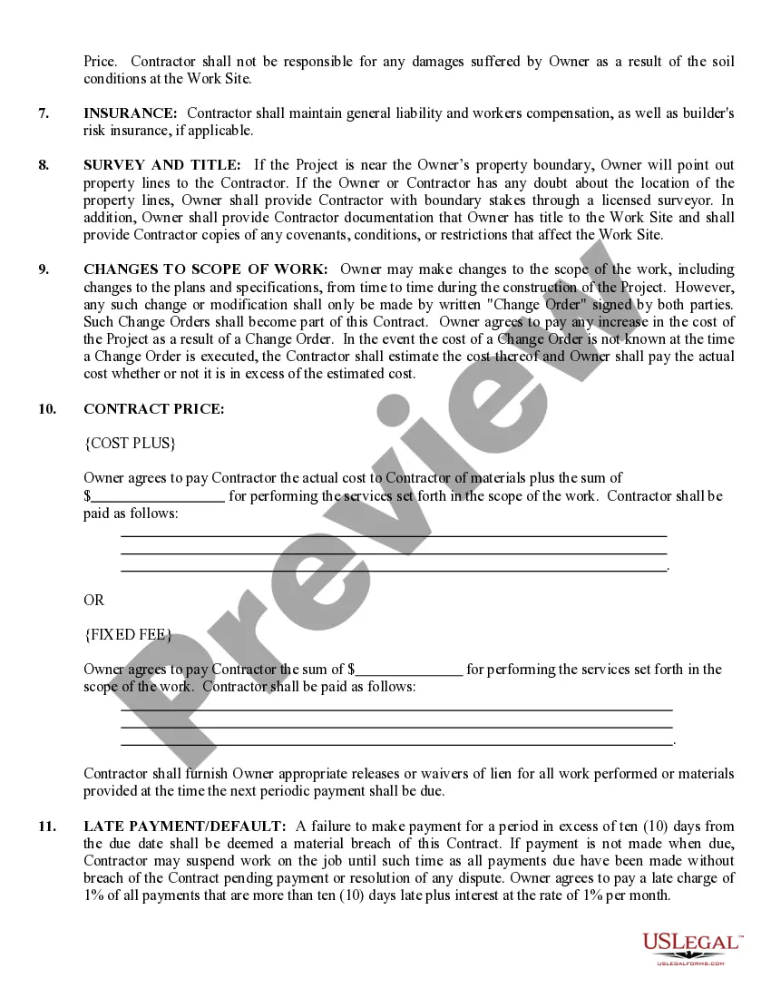Preview Fencing Contract for Contractor