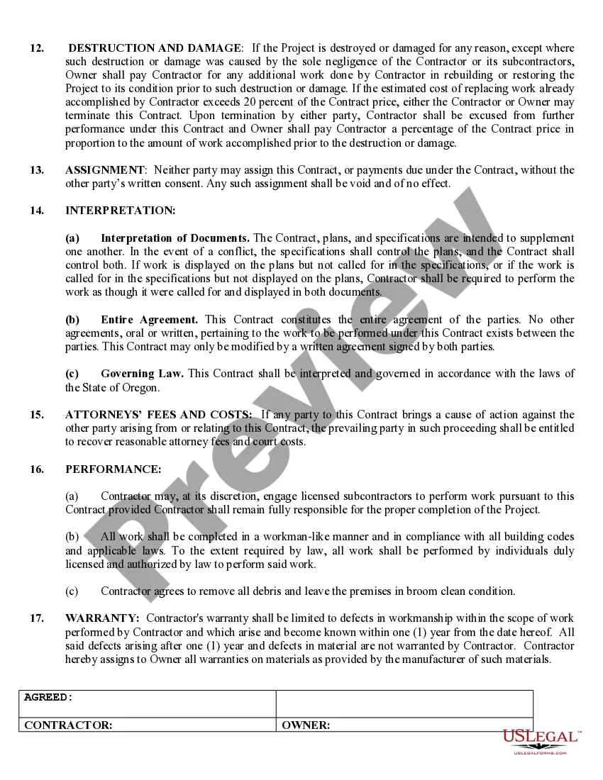 Preview Fencing Contract for Contractor