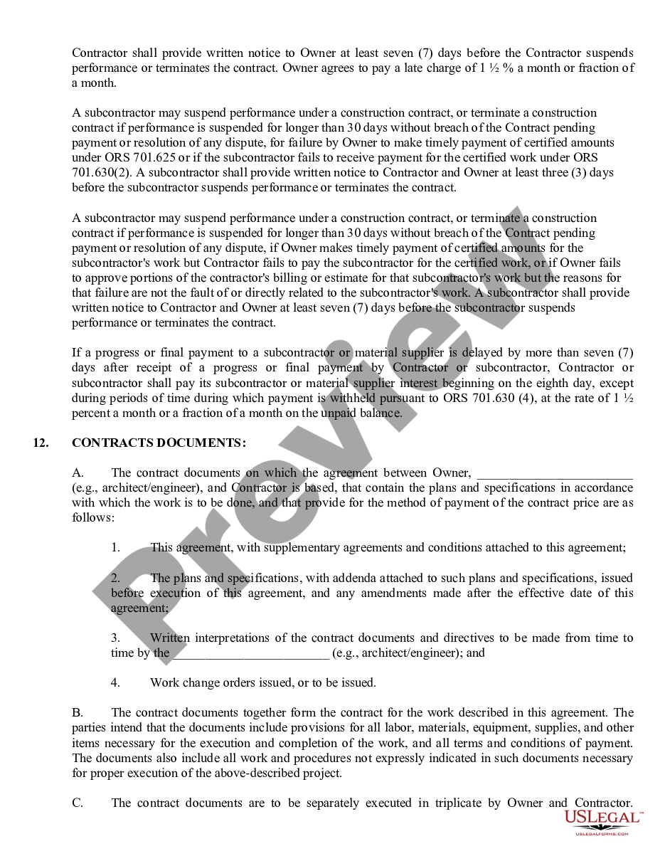 page 4 Commercial Contract for Contractor preview