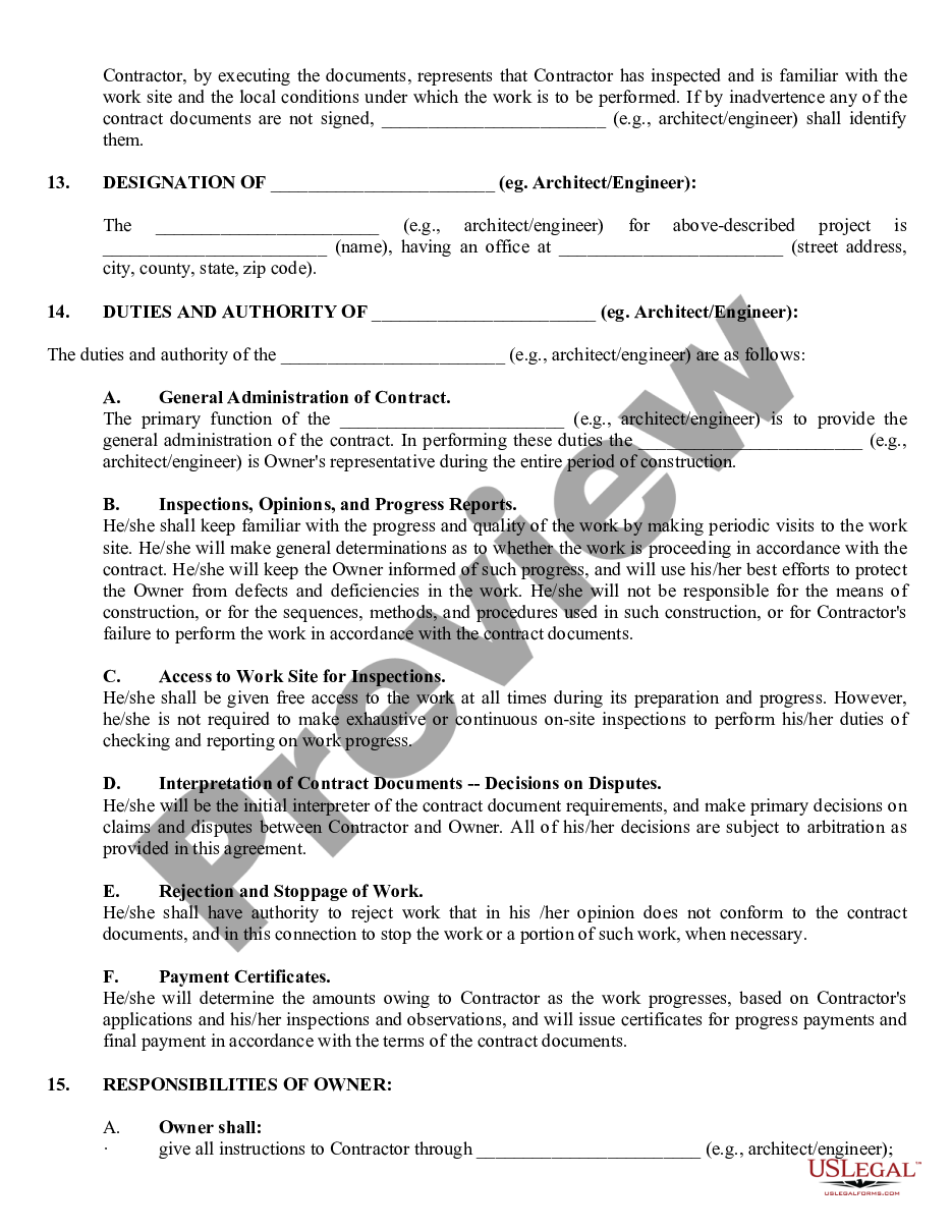 page 5 Commercial Contract for Contractor preview