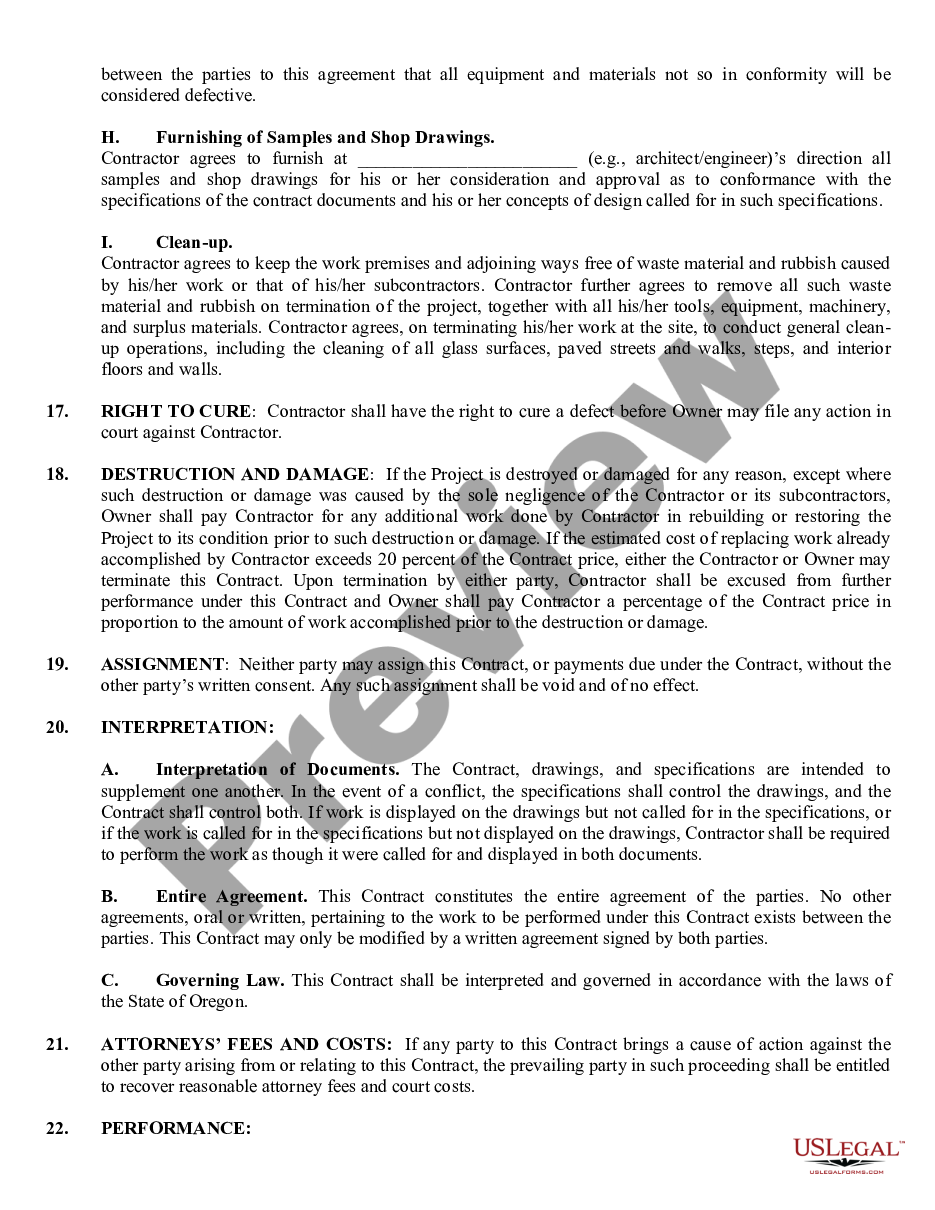 page 7 Commercial Contract for Contractor preview