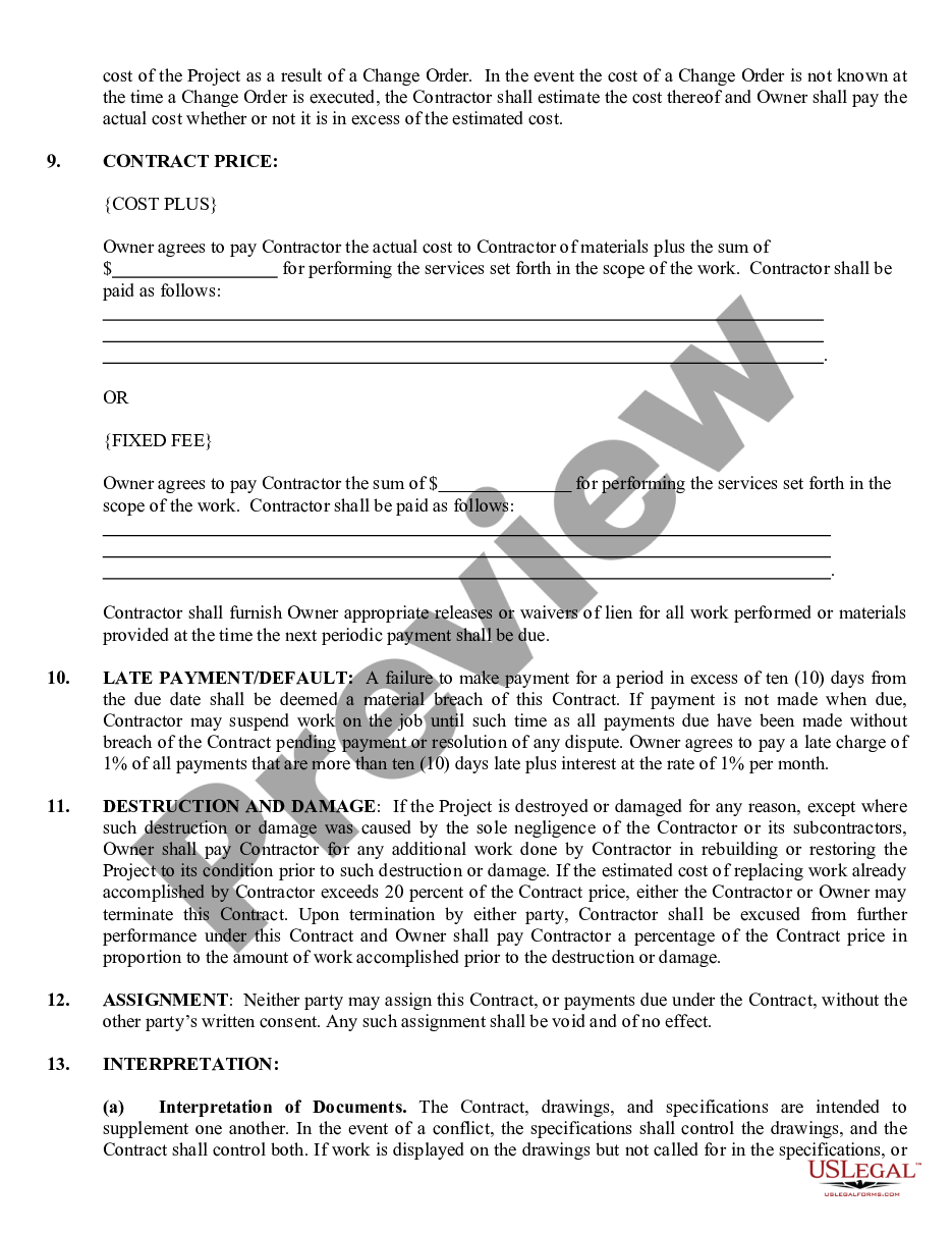 page 2 Excavator Contract for Contractor preview