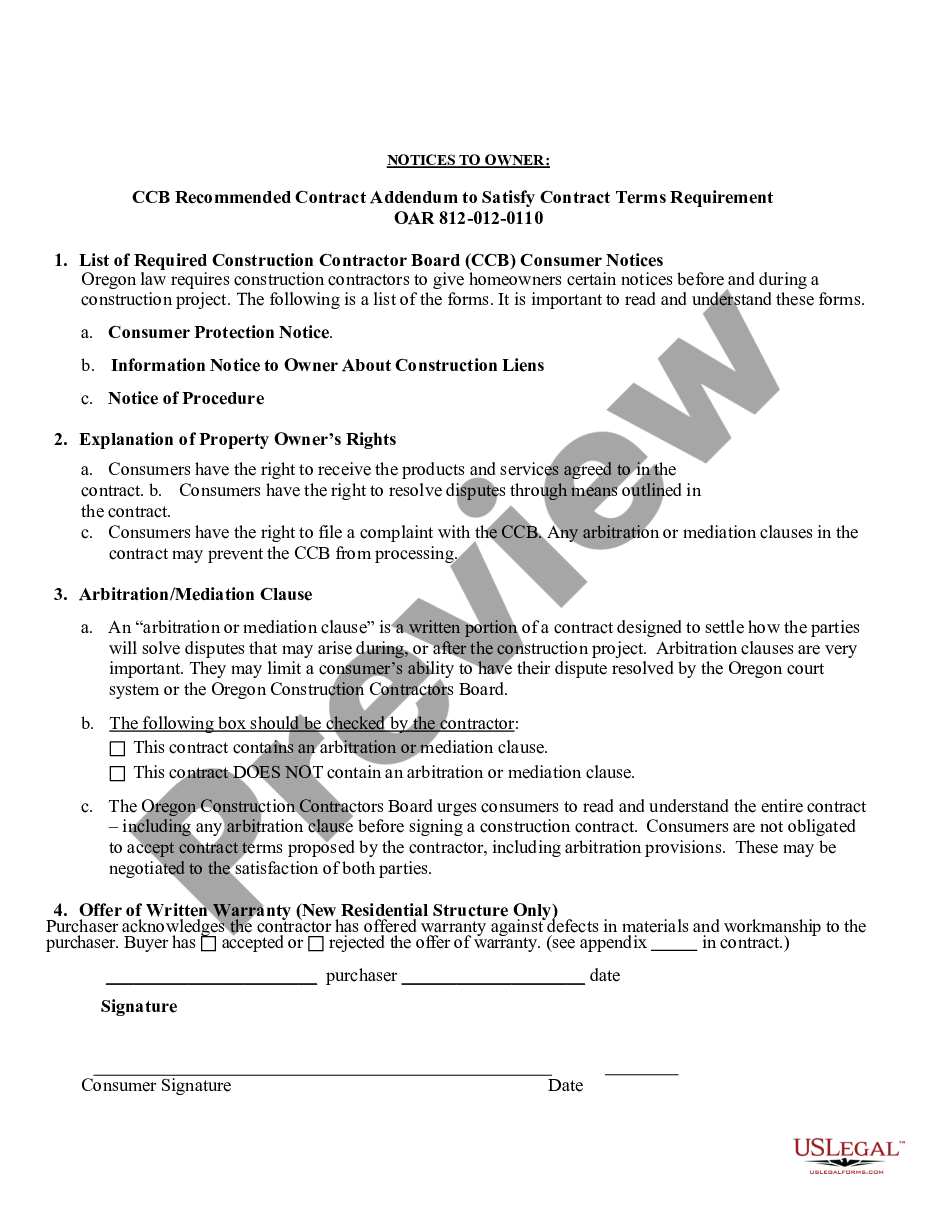 page 5 Renovation Contract for Contractor preview