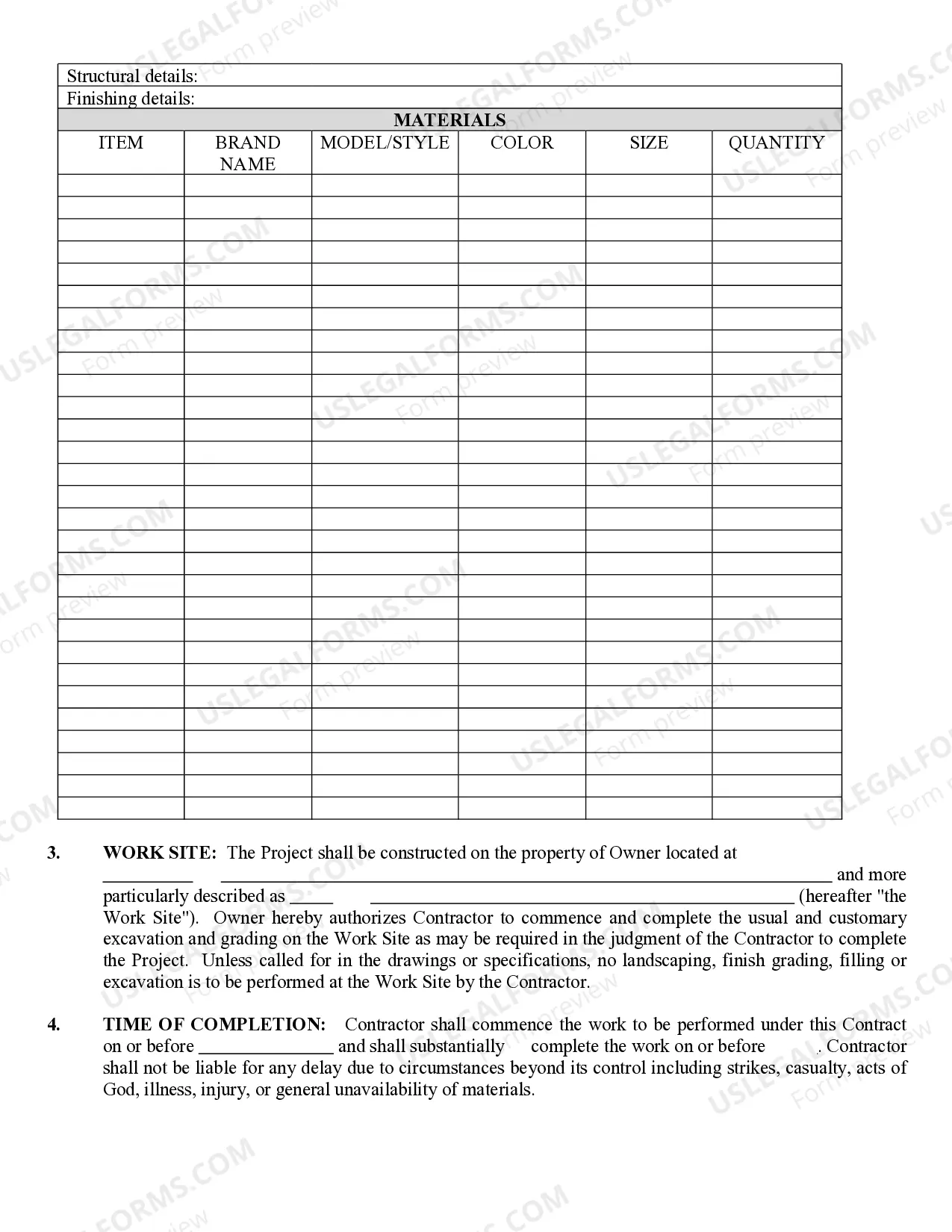 Preview Renovation Contract for Contractor