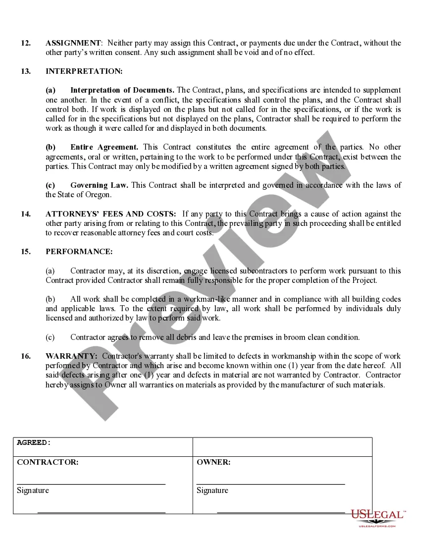 Preview Demolition Contract for Contractor
