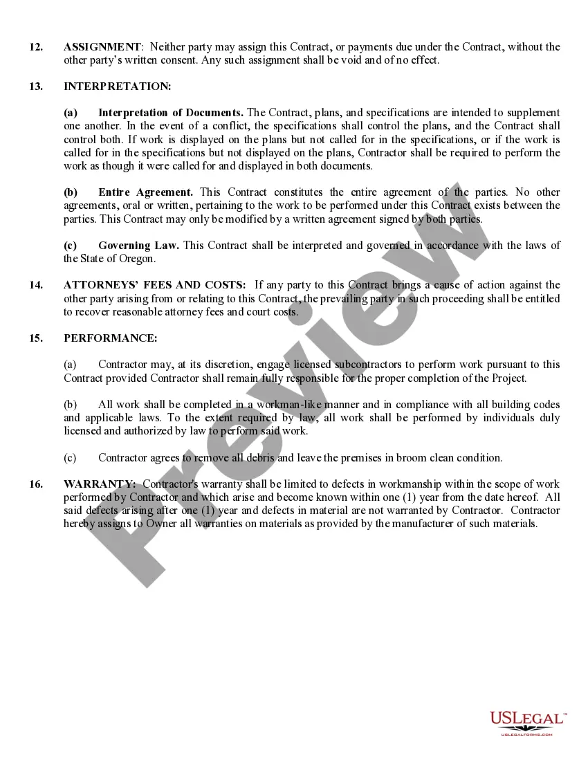 Preview Security Contract for Contractor