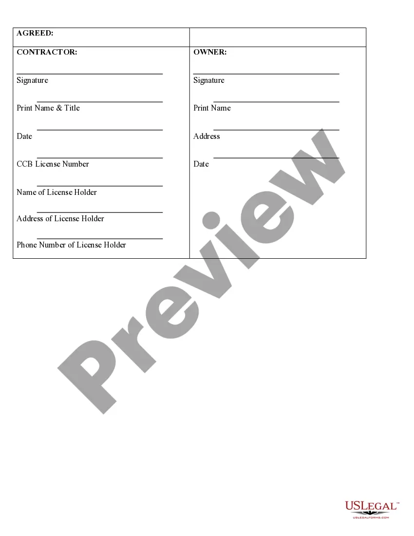Preview Security Contract for Contractor