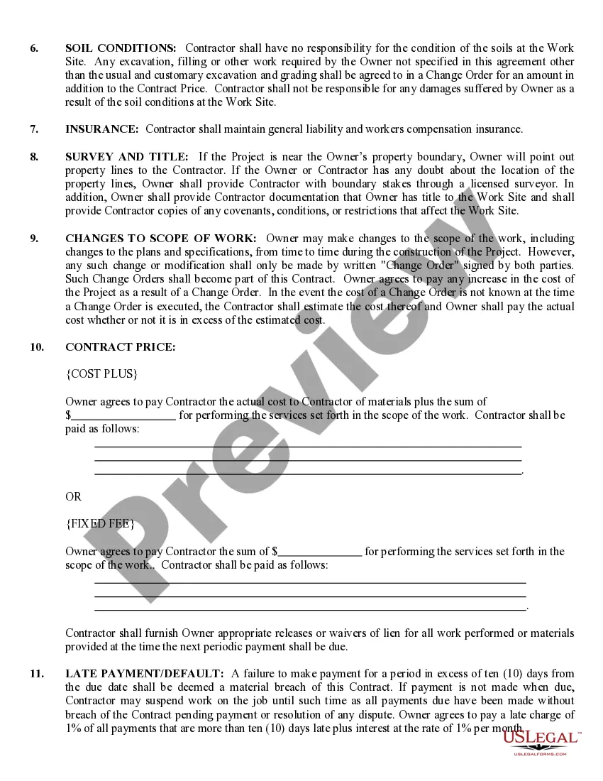 Get Site Work Contract for Contractor Preview Site Work Contract for Contractor