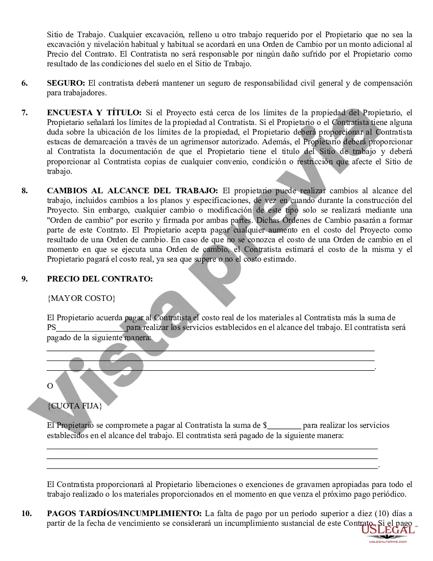 Preview Contrato de Drenaje para Contratista