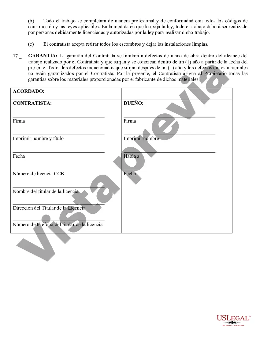 Preview Contrato de albañil para contratista