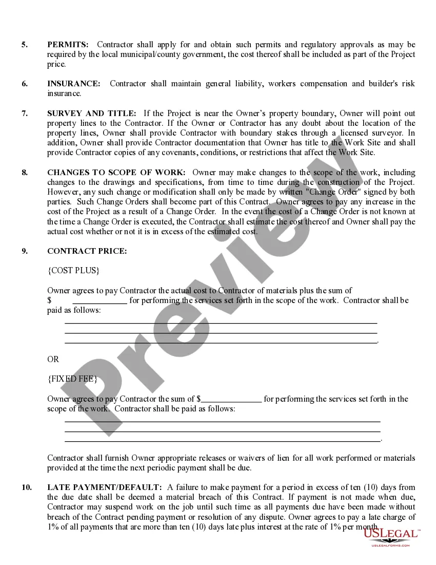 Preview Roofing Contract for Contractor