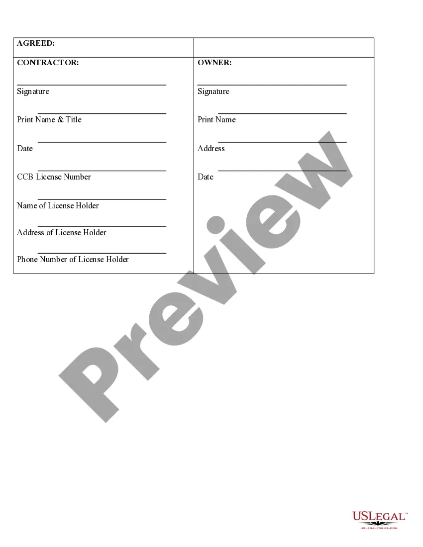 Preview Roofing Contract for Contractor