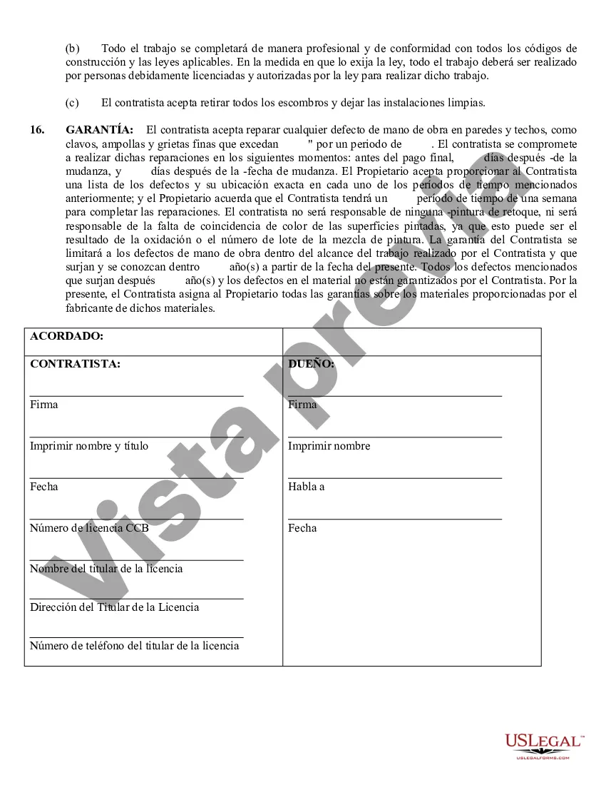 Preview Contrato de paneles de yeso de yeso para contratista