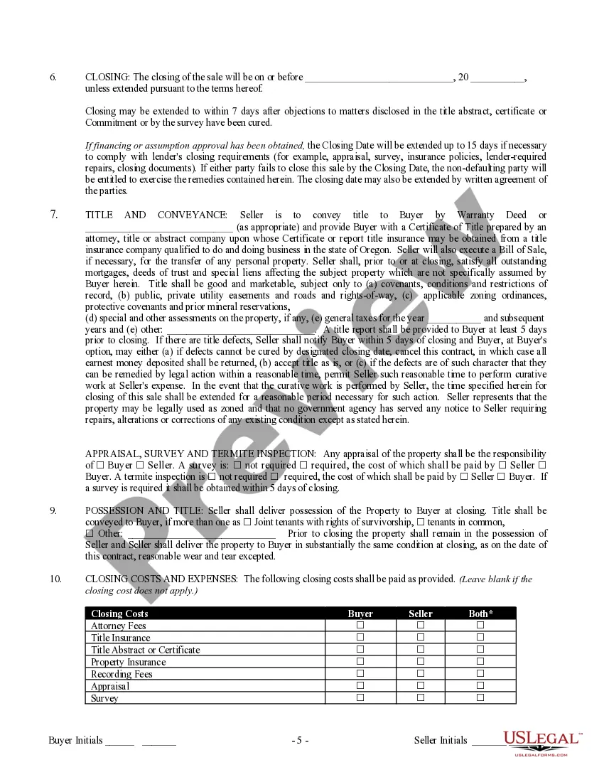 Preview Contract for Sale and Purchase of Real Estate with No Broker for Residential Home Sale Agreement