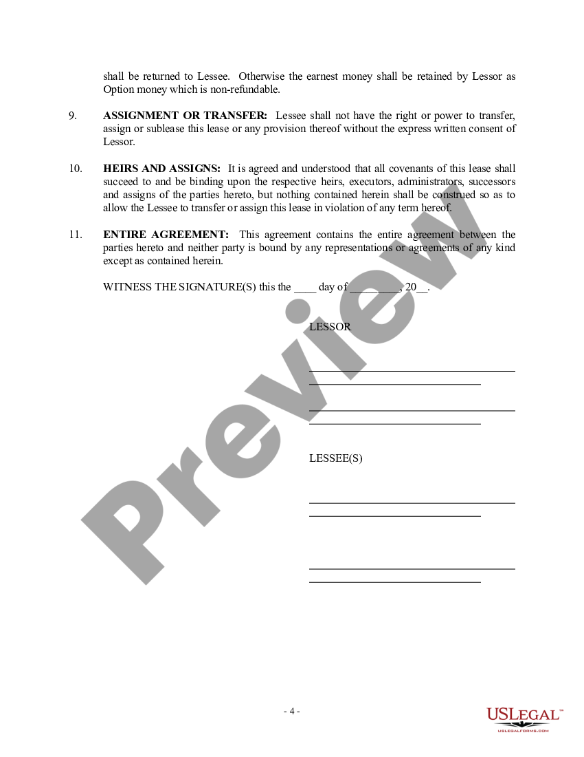 Oregon Residential Lease Agreement with Option to Purchase How To