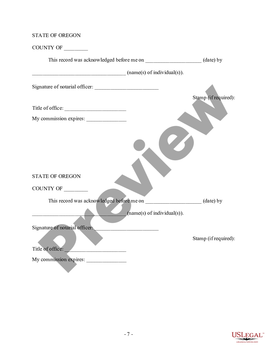 page 6 Oregon Prenuptial Premarital Agreement - Uniform Premarital Agreement Act - with Financial Statements preview