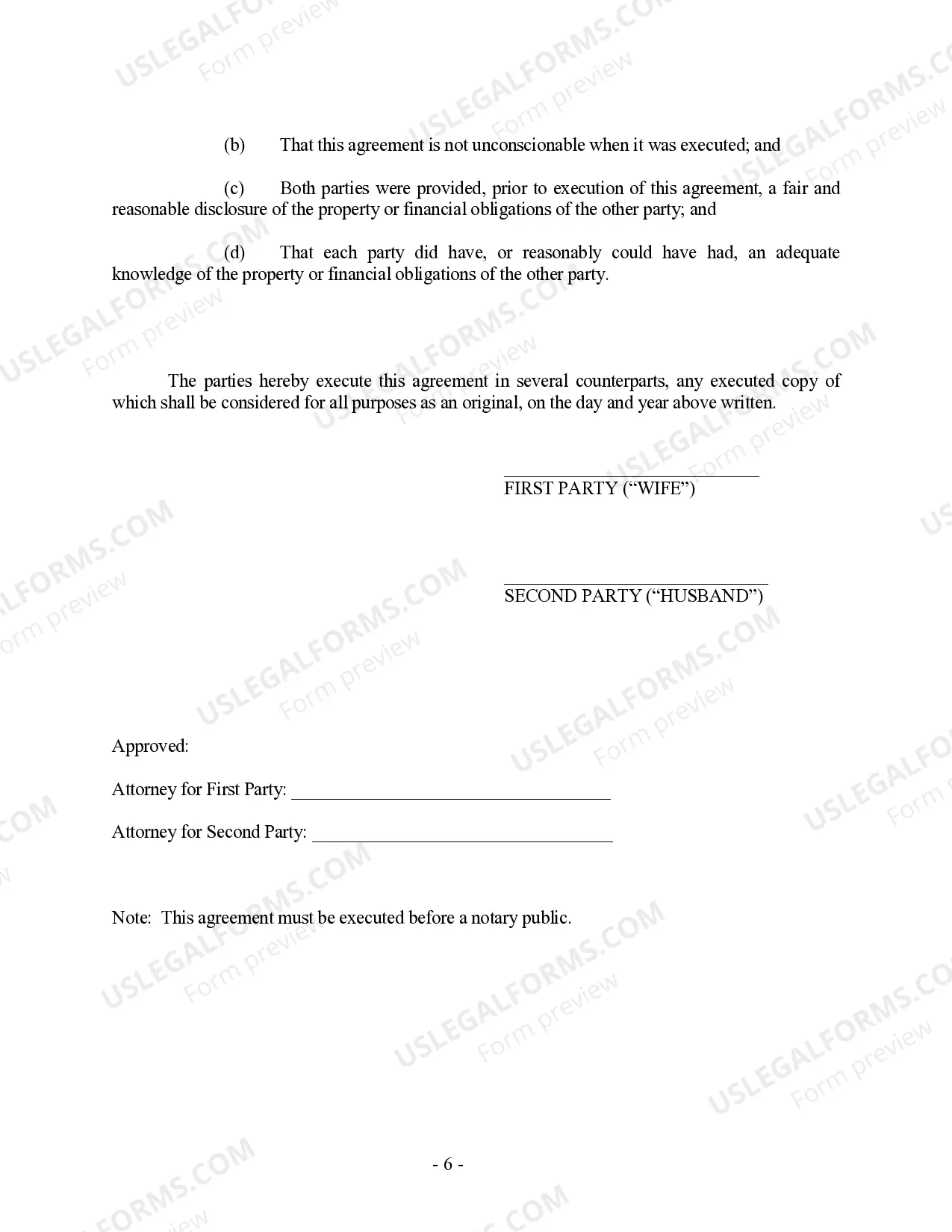 Preview Oregon Prenuptial Premarital Agreement - Uniform Premarital Agreement Act - with Financial Statements