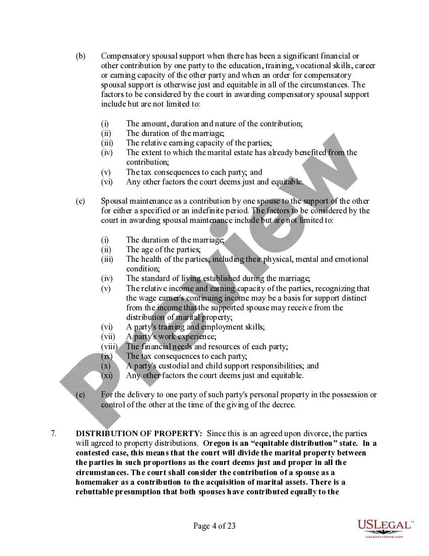 Get Oregon No-Fault Agreed Uncontested Divorce Package for Dissolution of Marriage for people with Minor Children Preview Oregon No-Fault Agreed Uncontested Divorce Package for Dissolution of Marriage for people with Minor Children